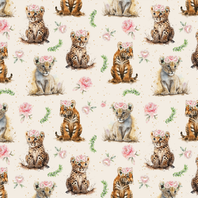 Floral jungle French terry