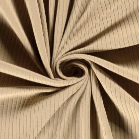 Nude beige ribbjersey