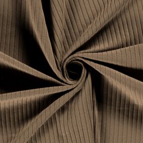 Brown taupe ribbjersey