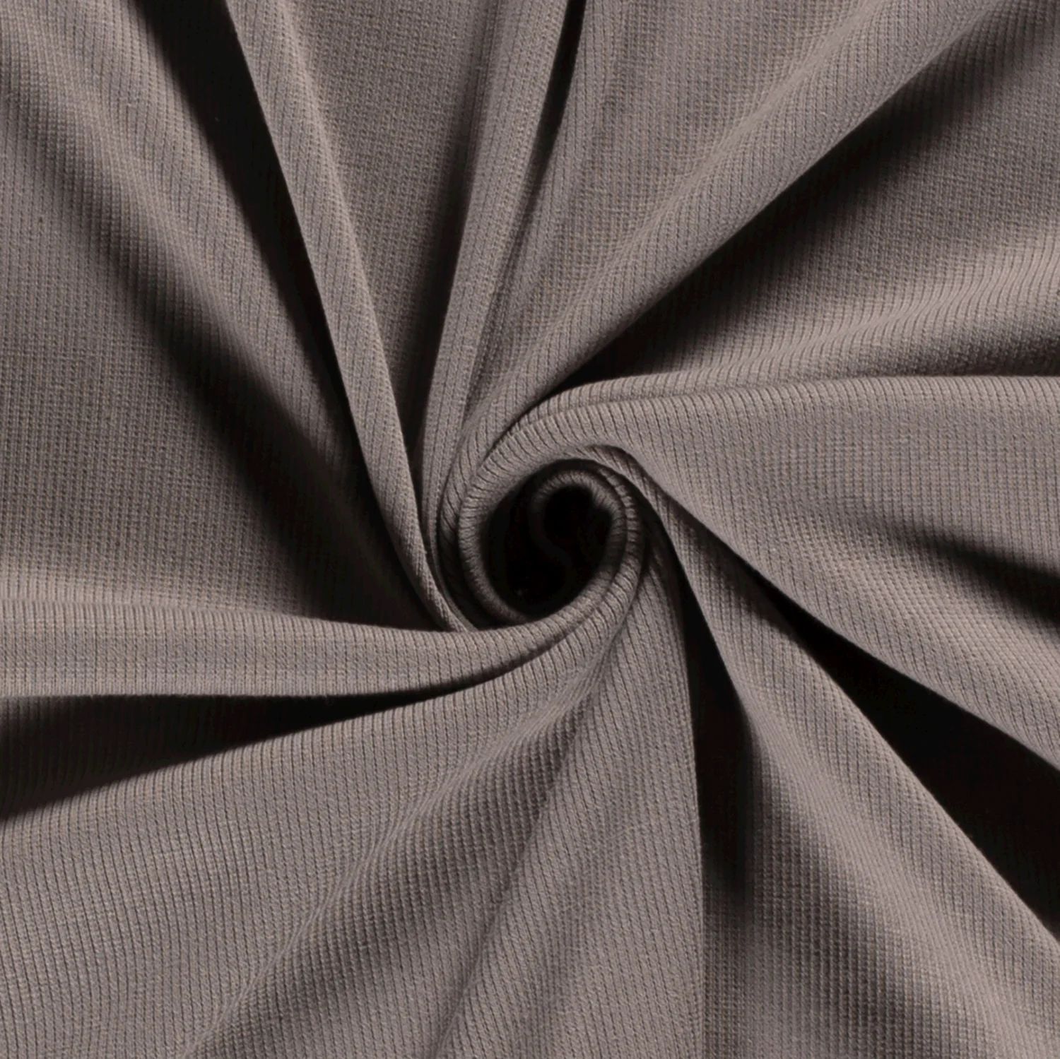 Taupe grey ribbjersey