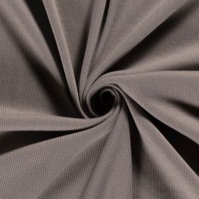 Taupe grey ribbjersey