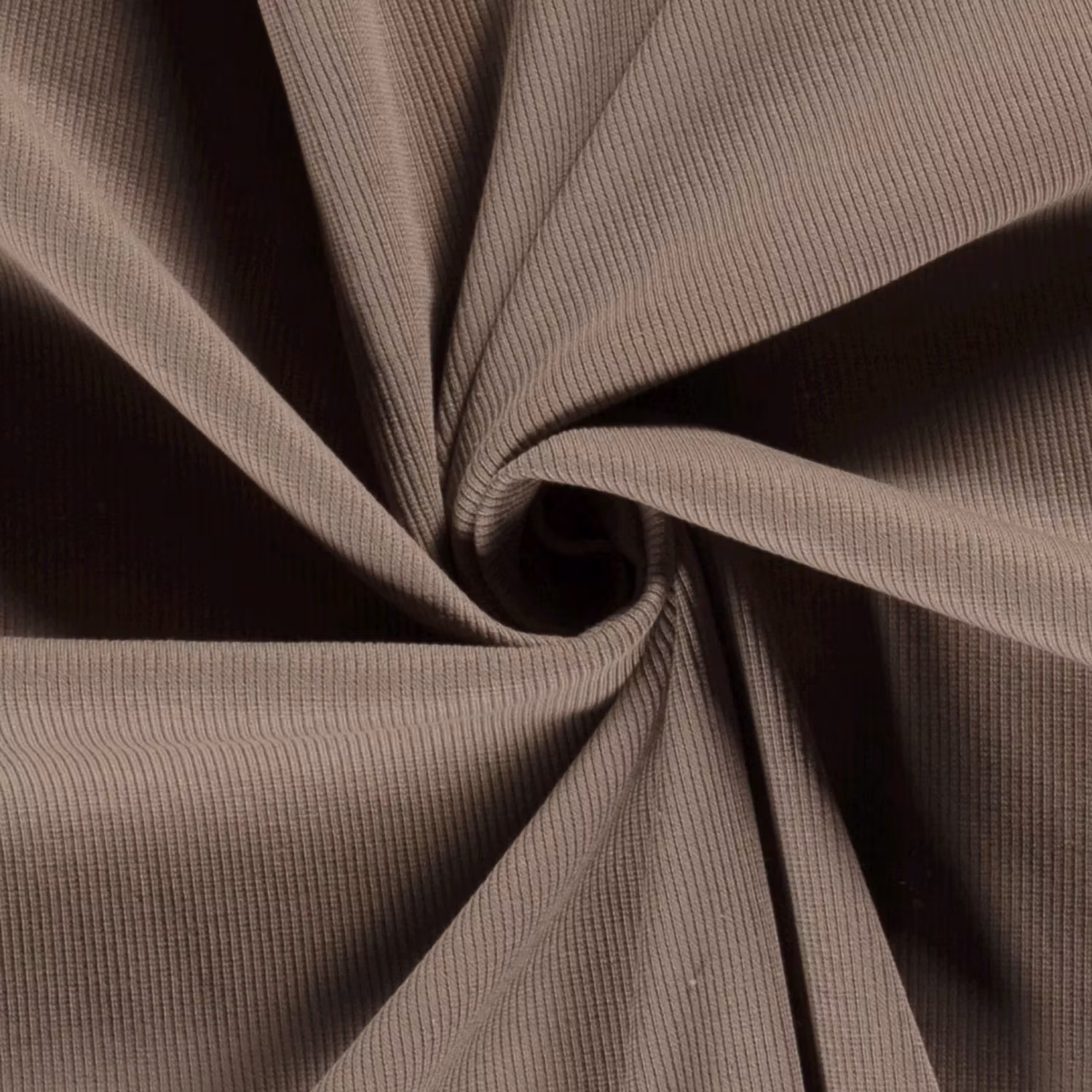 Brown taupe ribbjersey