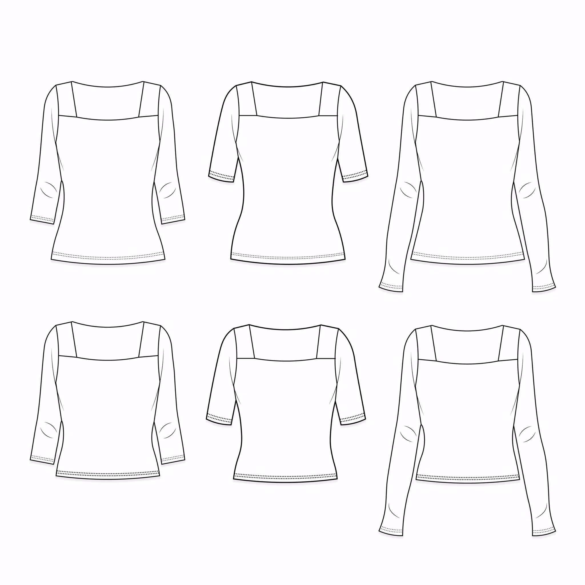 Olivia – square neck top