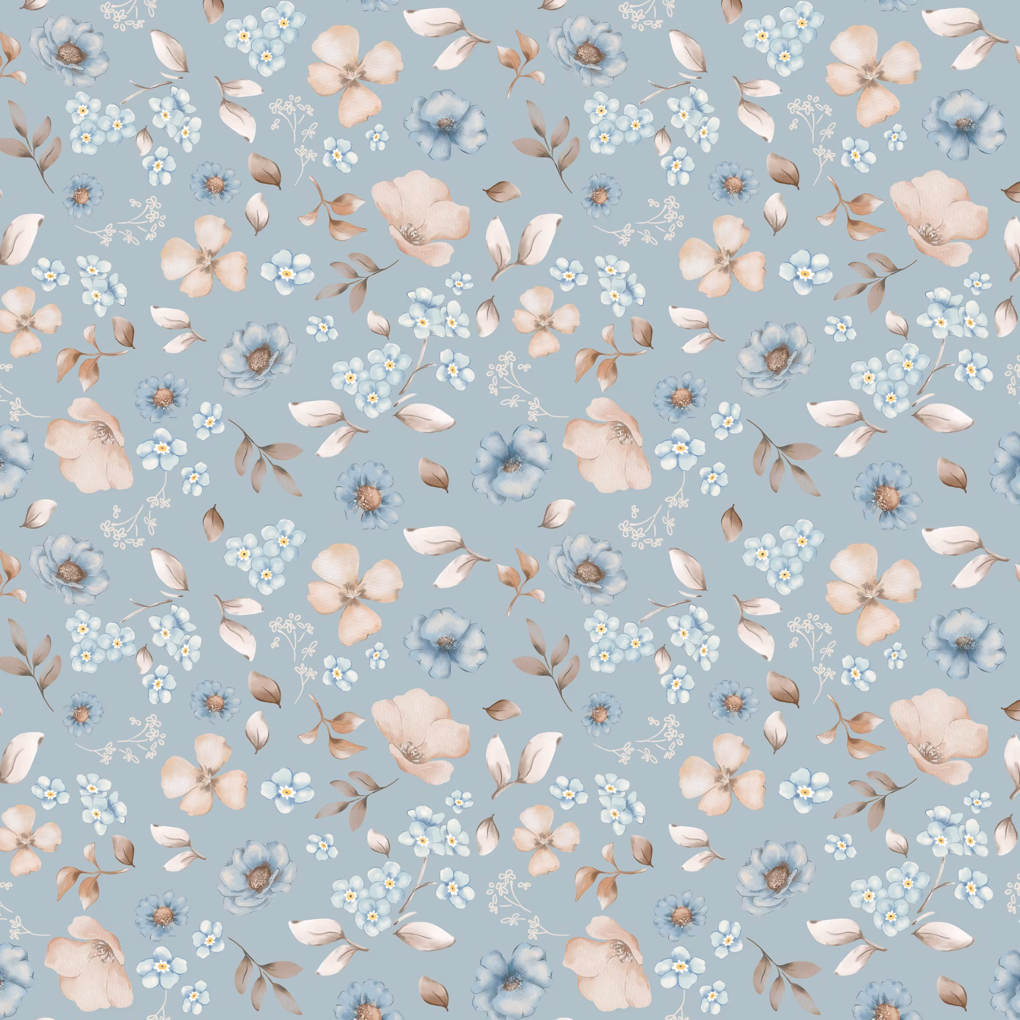 Floral Nina blå jersey
