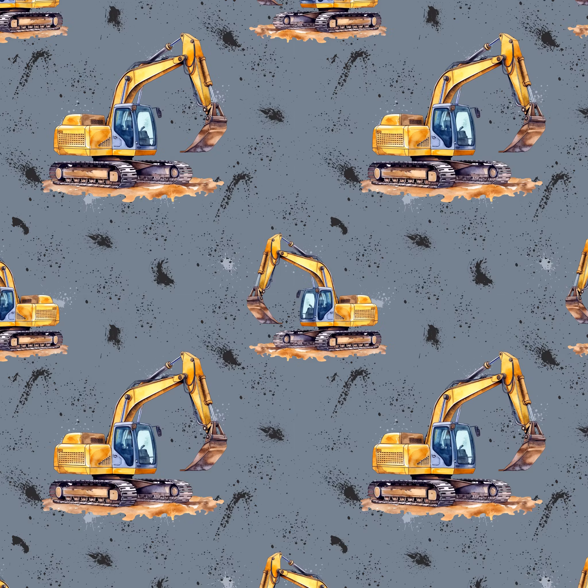 Gravemaskin splash French terry