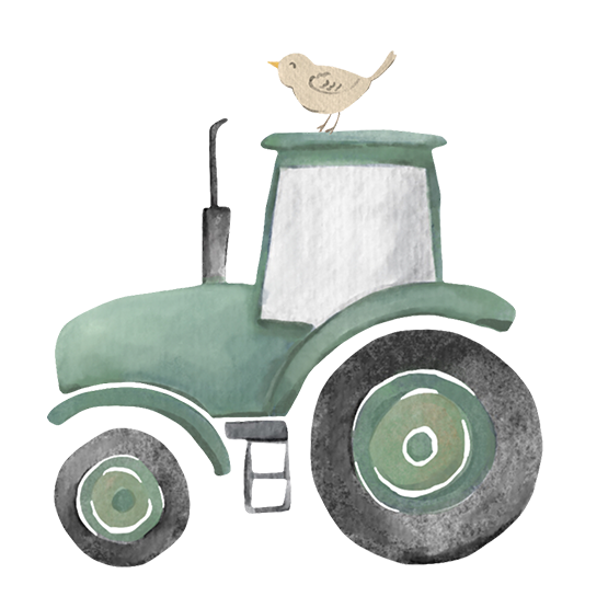Traktor grønn