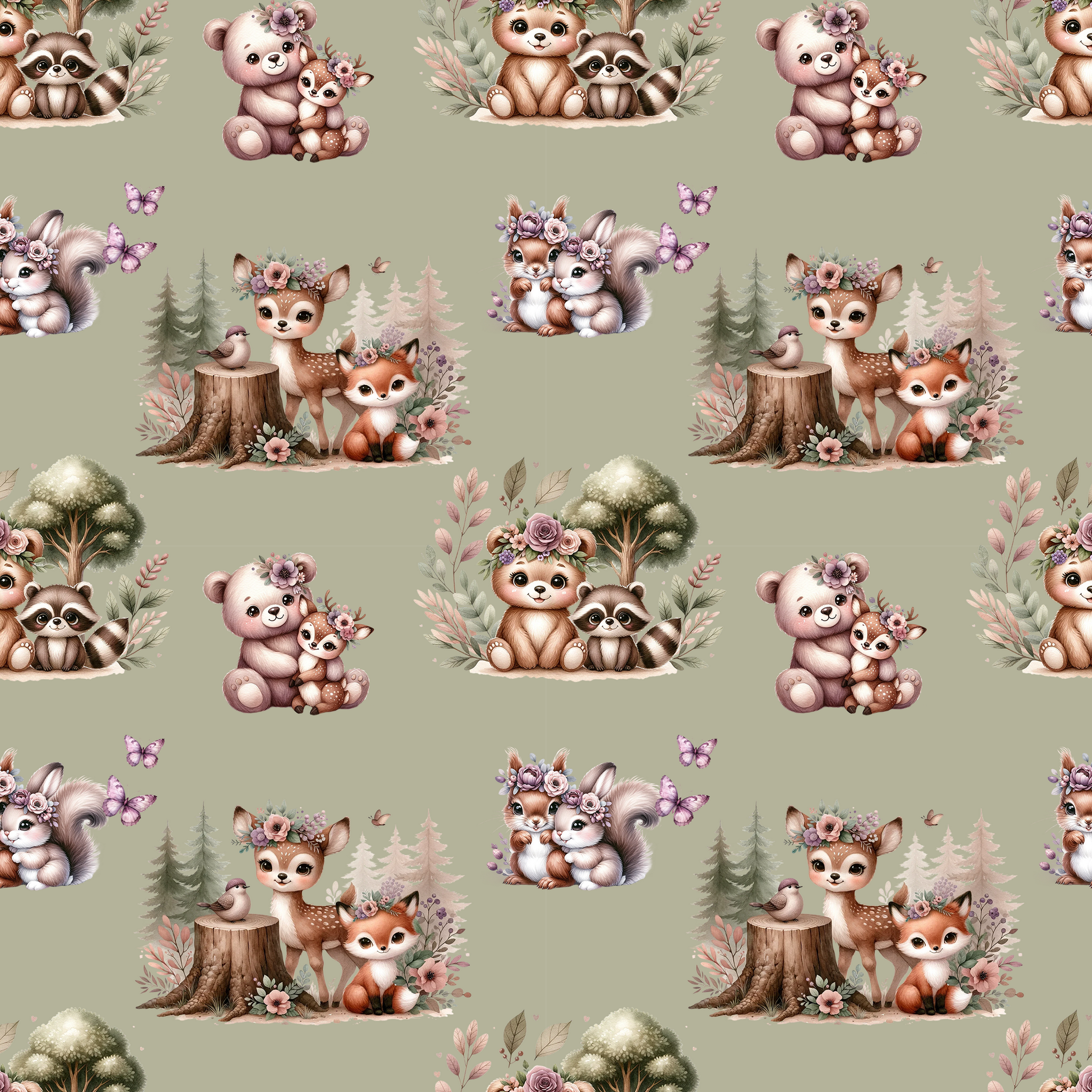 Mauve woodland party jersey