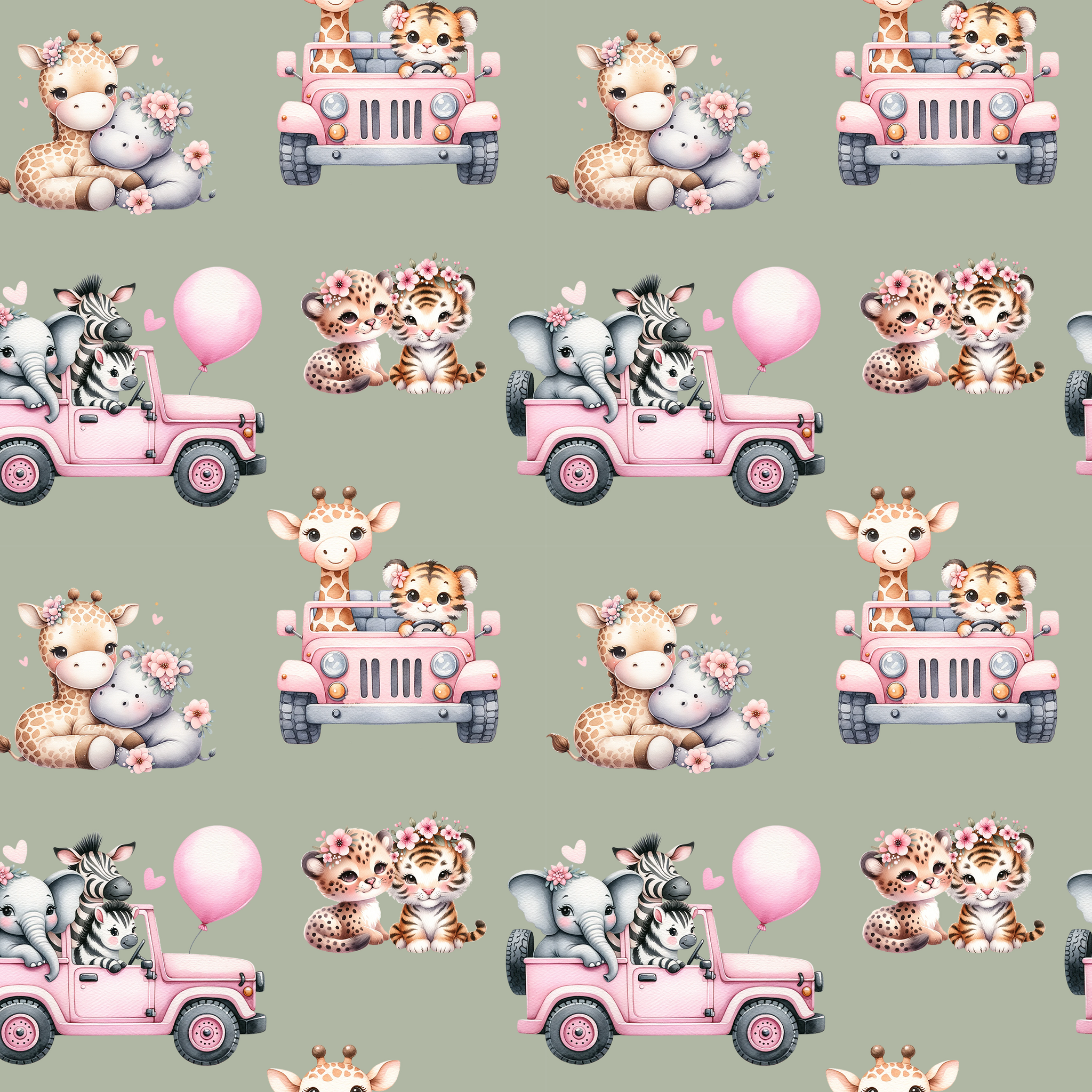 Pink safari on the road jersey