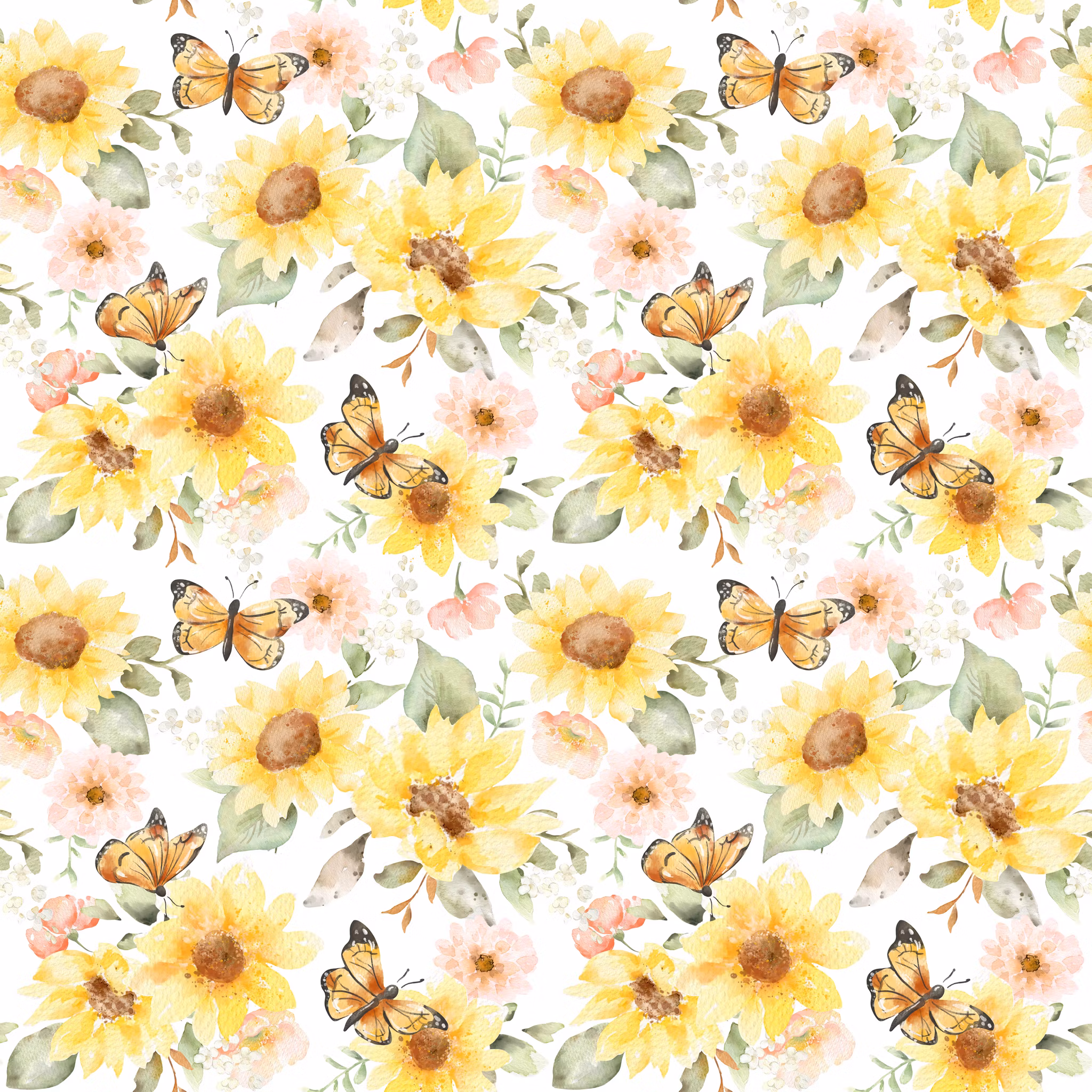 Floral Sunny musselin