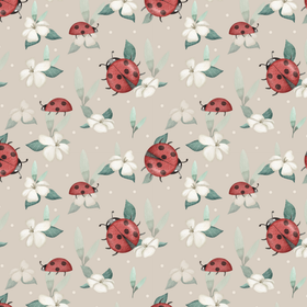 Ladybugs and flowers jersey