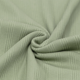 Dusty green uregelmessig ribbjersey