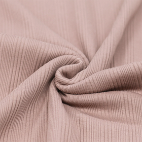 Nude pink uregelmessig ribbjersey