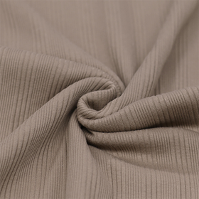 Taupe uregelmessig ribbjersey