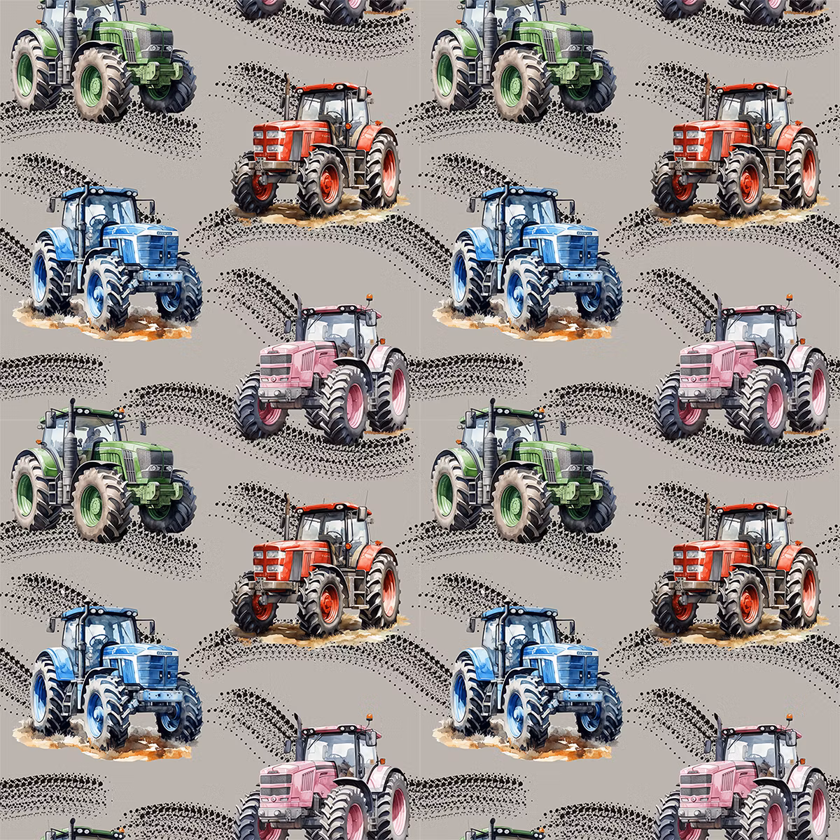 Traktor på sporet ribbjersey