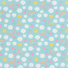 Flowers mint jersey