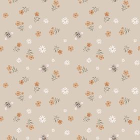 Flowers beige jersey