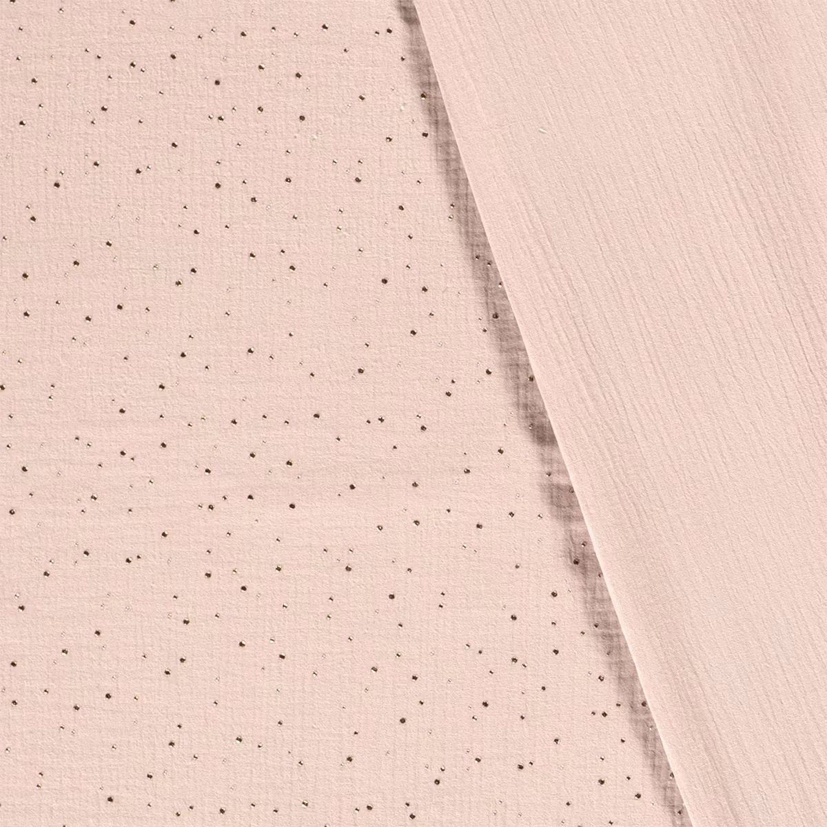 Foiled dots light pink musselin