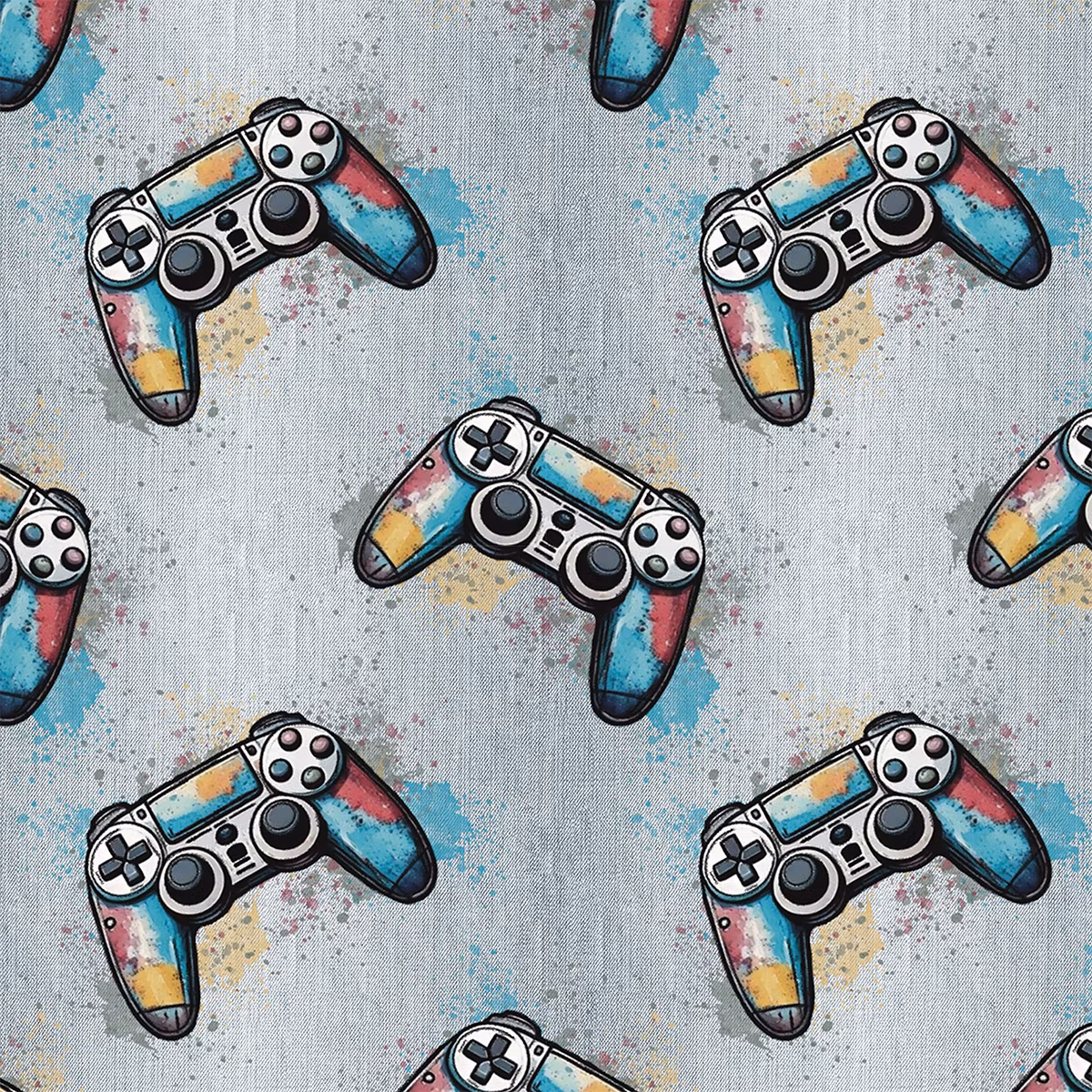 Gaming denim French terry