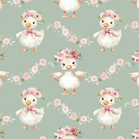Ender i blomstereng jersey