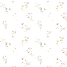 Blomstereng hvit ribbjersey