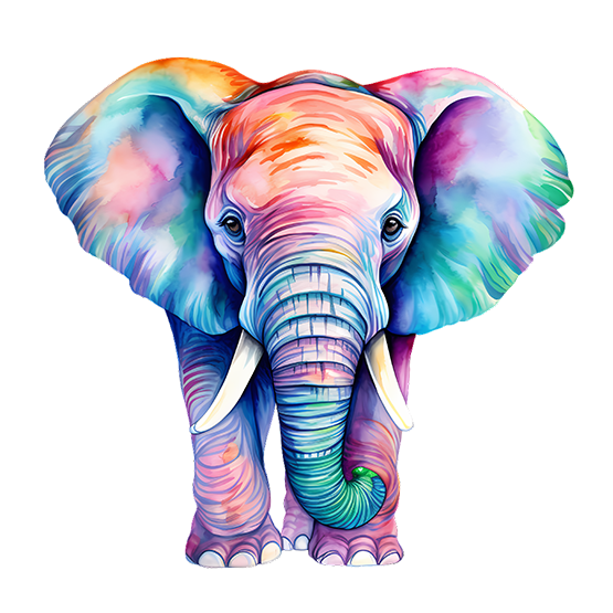 Fargerik elefant