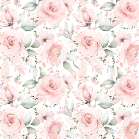 Floral Pretty uregelmessig ribbjersey