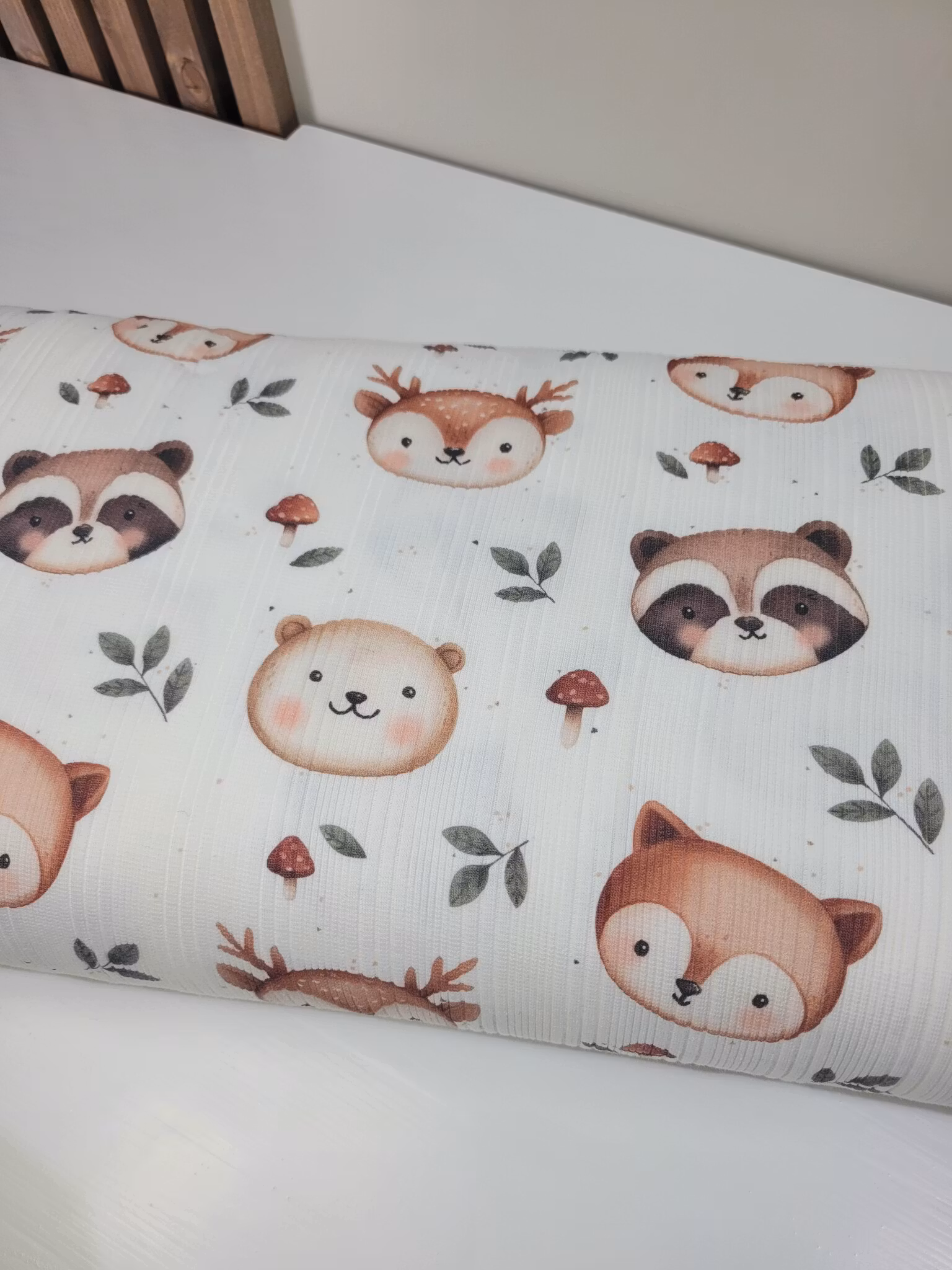 Woodland animals uregelmessig ribbjersey