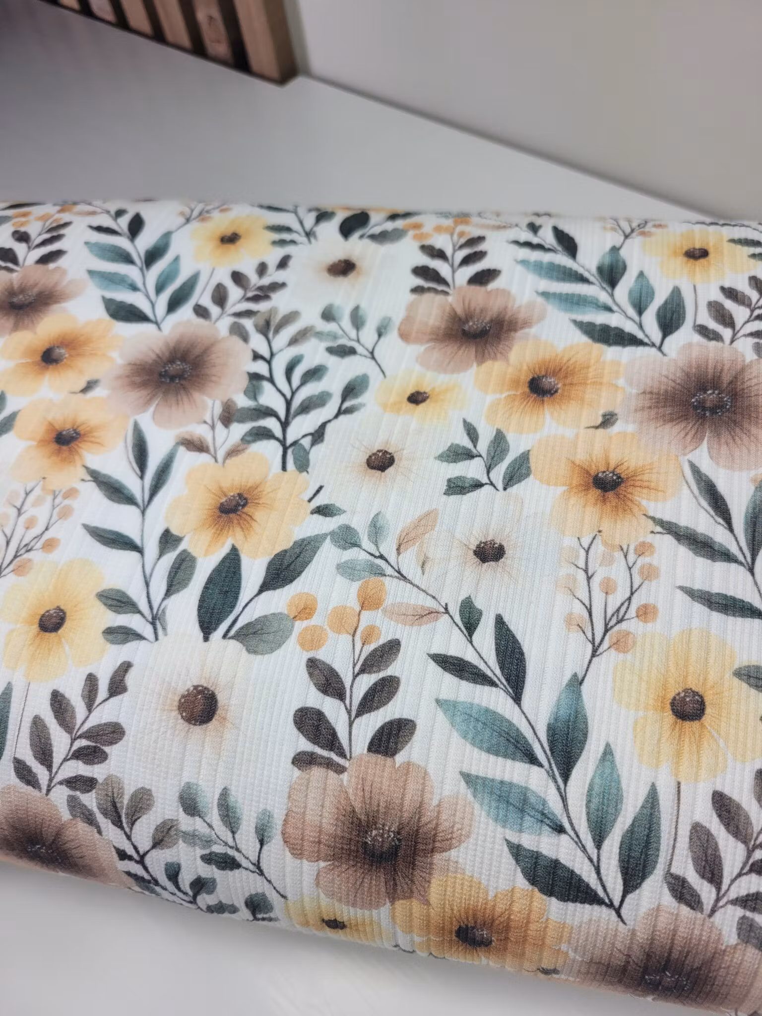 Floral Louis uregelmessig ribbjersey