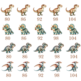 Dinosaur størrelsesmerker multi