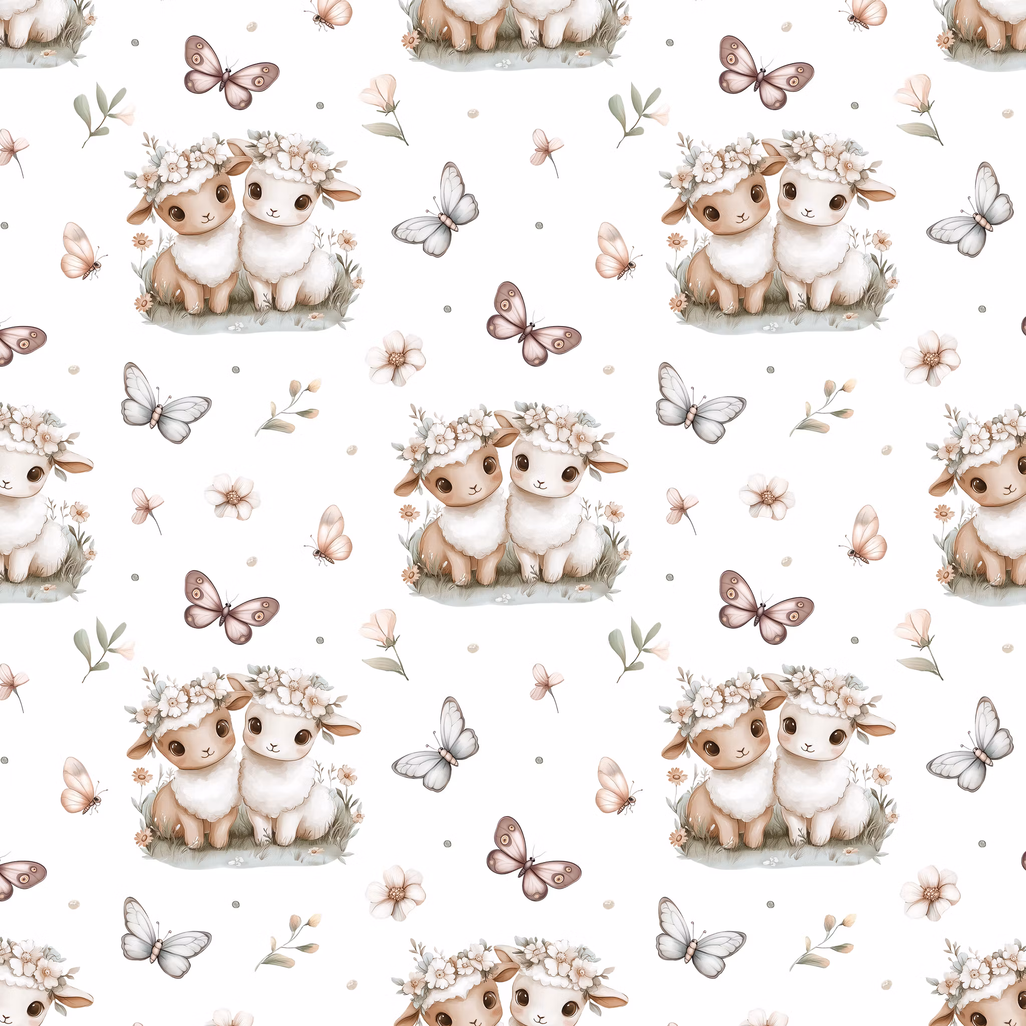 Baby lambs with butterflies jersey