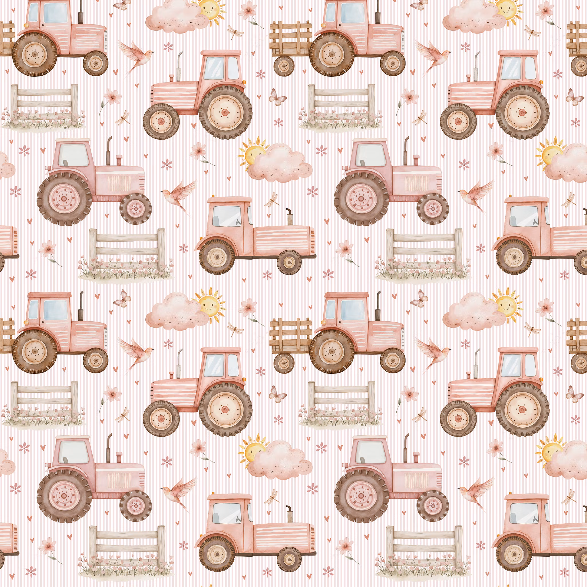 Traktor dus rosa jersey