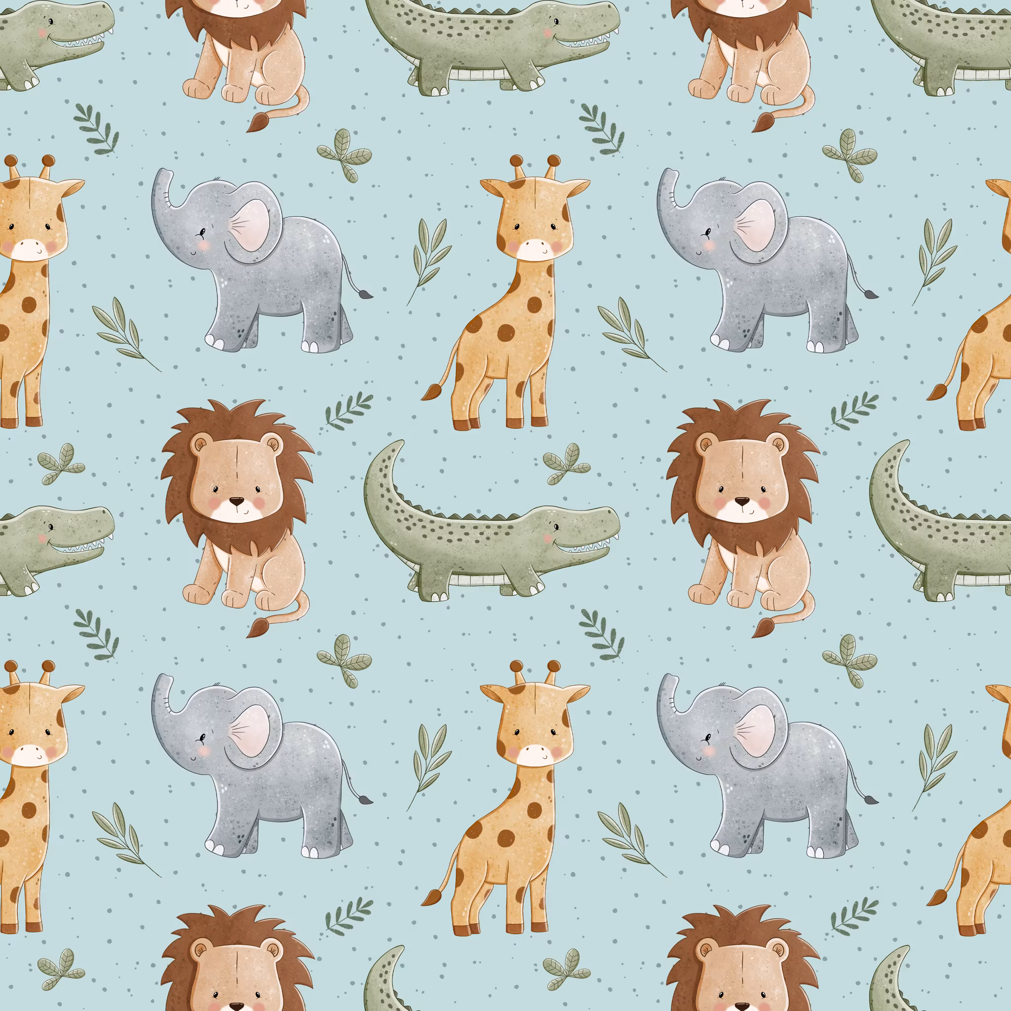 Baby safari French terry