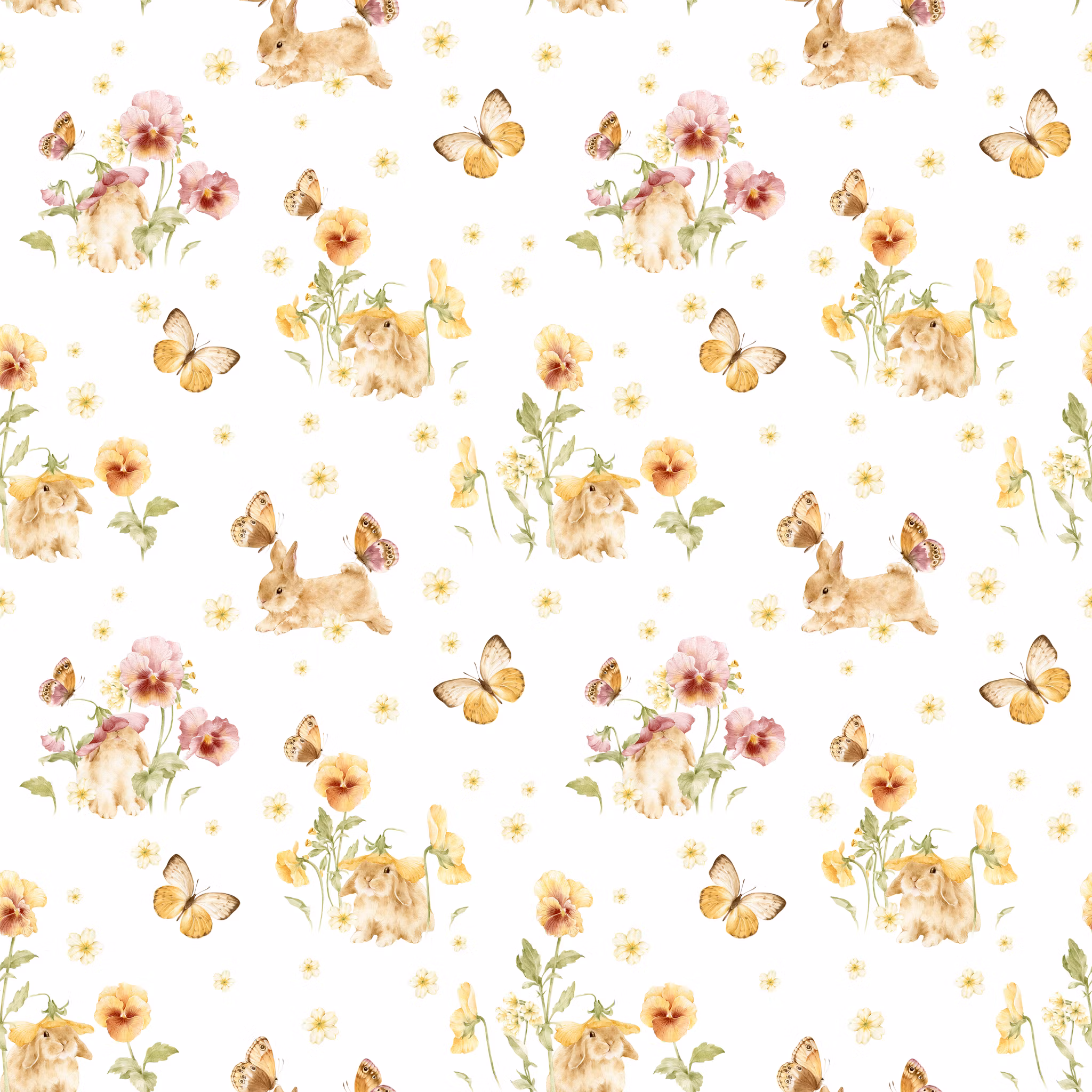 Kanin i blomstereng jersey
