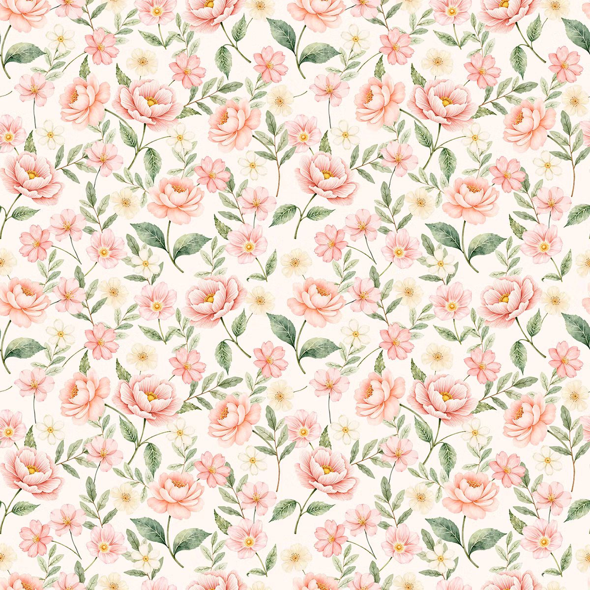 Floral Nina uregelmessig ribbjersey