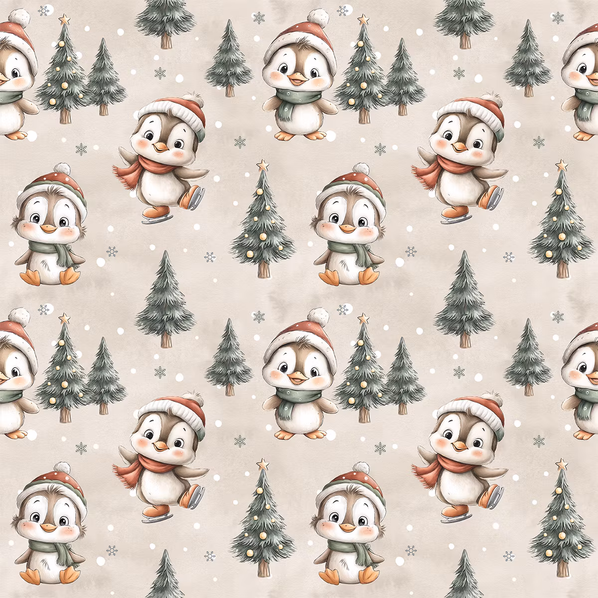 Pingu feirer jul uregelmessig ribbjersey