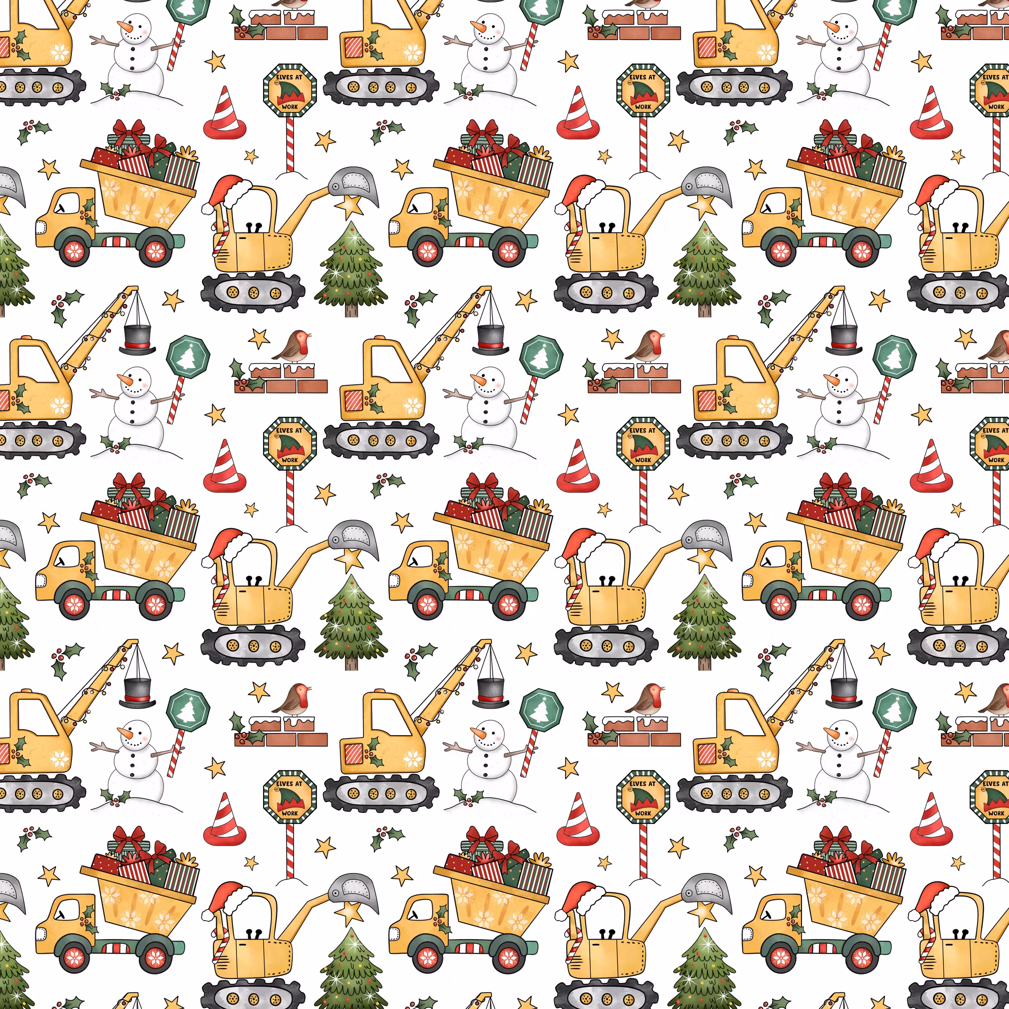 White christmas construction jersey