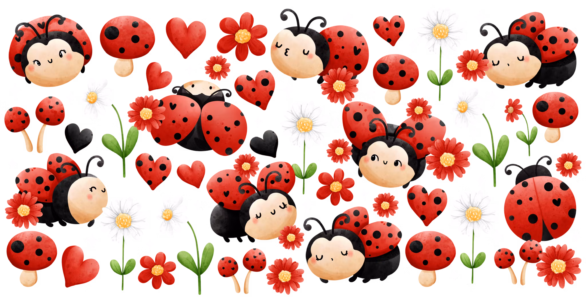 Marihøne klistremerke