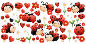 Marihøne klistremerke