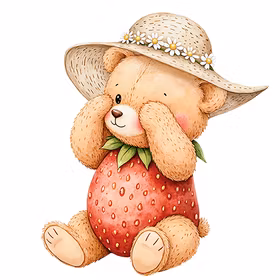 Jordbær bjørn grønn 1