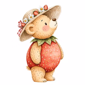 Jordbær bjørn grønn 2