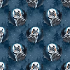 Ulv blå French terry