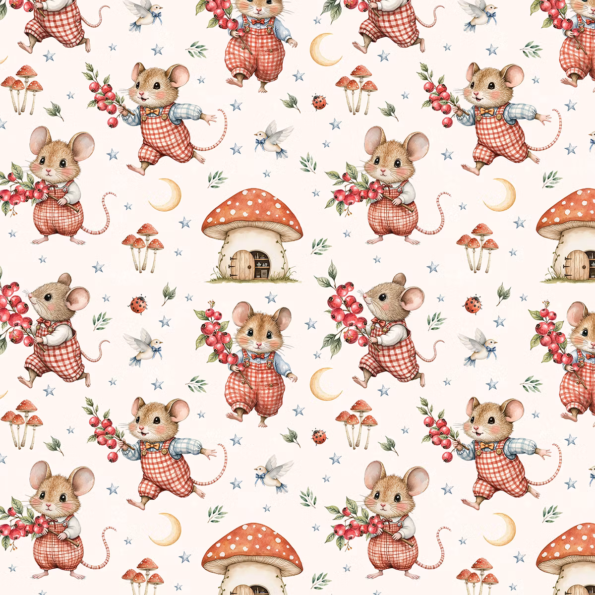 Mus med tyttebær French terry