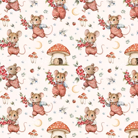 Mus med tyttebær French terry