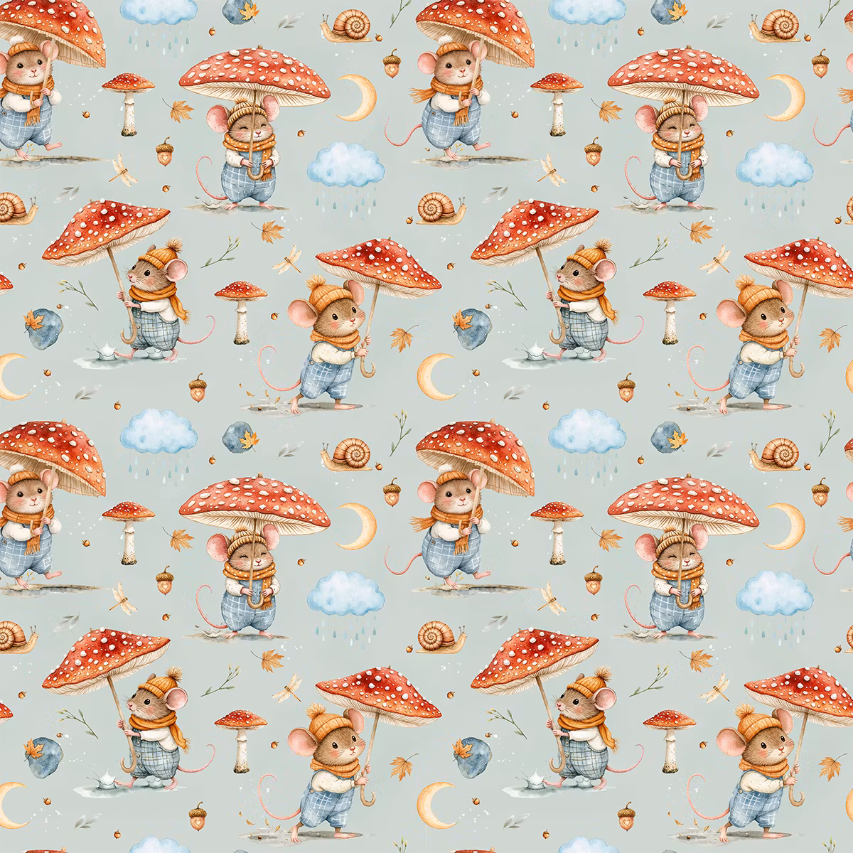 Mus med sopp French terry