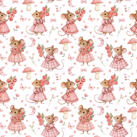 Mus med bringebær French terry