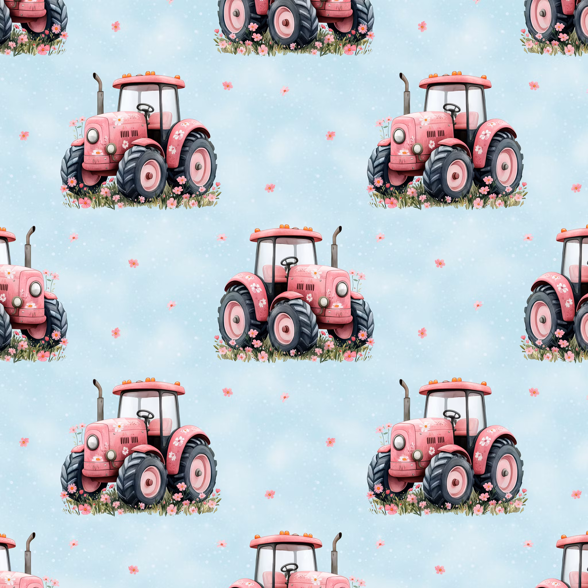 Traktor med blomster jersey