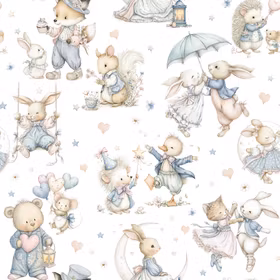 Dyr i godt selskap hvit jersey