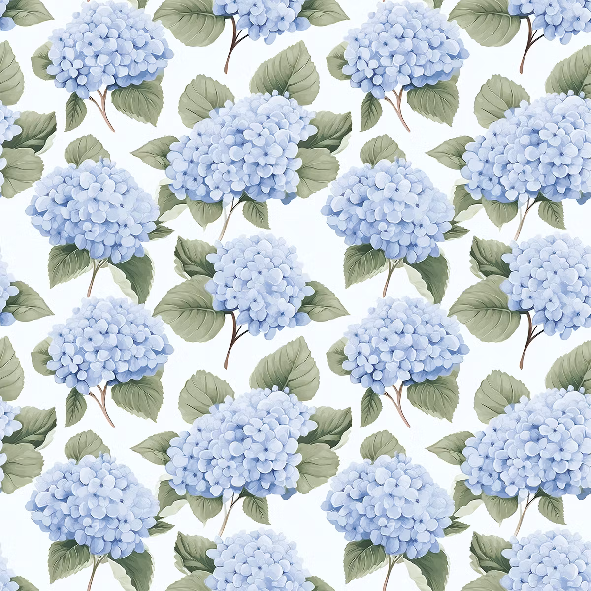 Peoner blå Bomulls Poplin