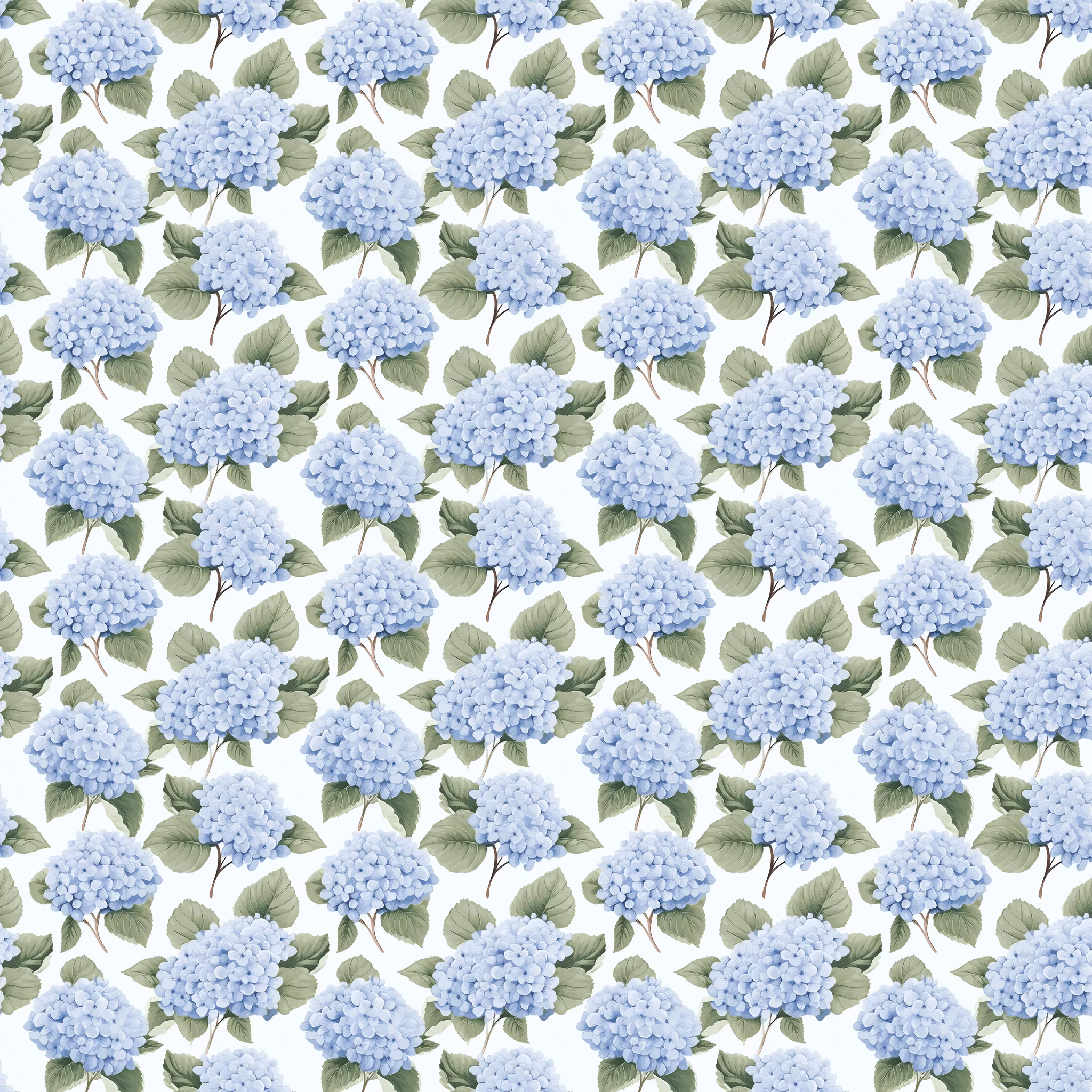 Peoner blå Bomulls Poplin