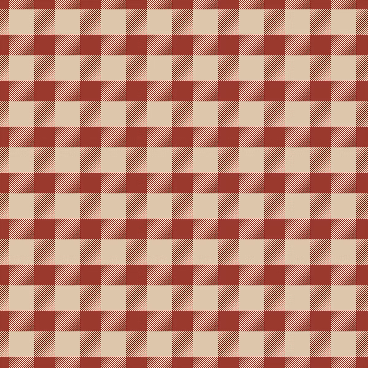 Ruter jul Bomulls Poplin